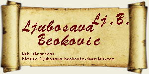 Ljubosava Beoković vizit kartica